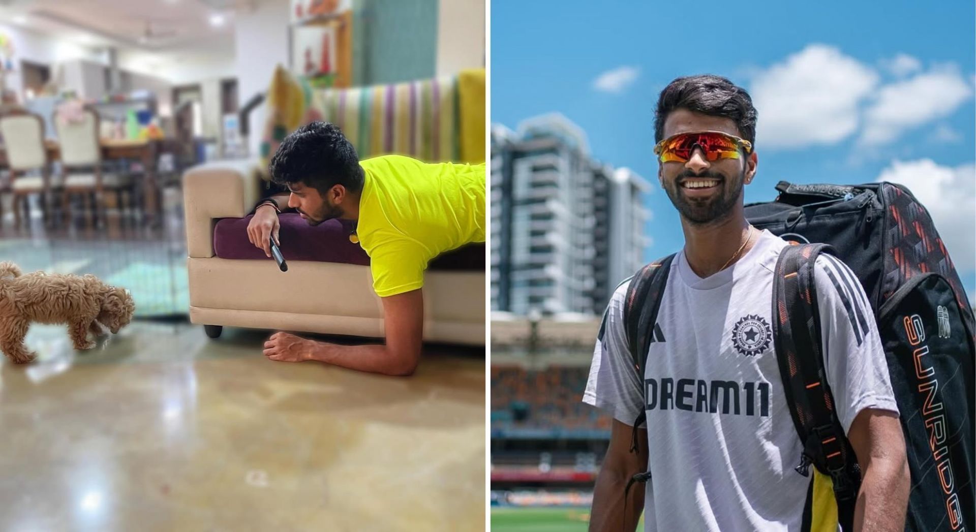 You are currently viewing [In Pictures] Washington Sundar makes cheeky Gabba reference ahead of BGT 2024-25 3rd Test