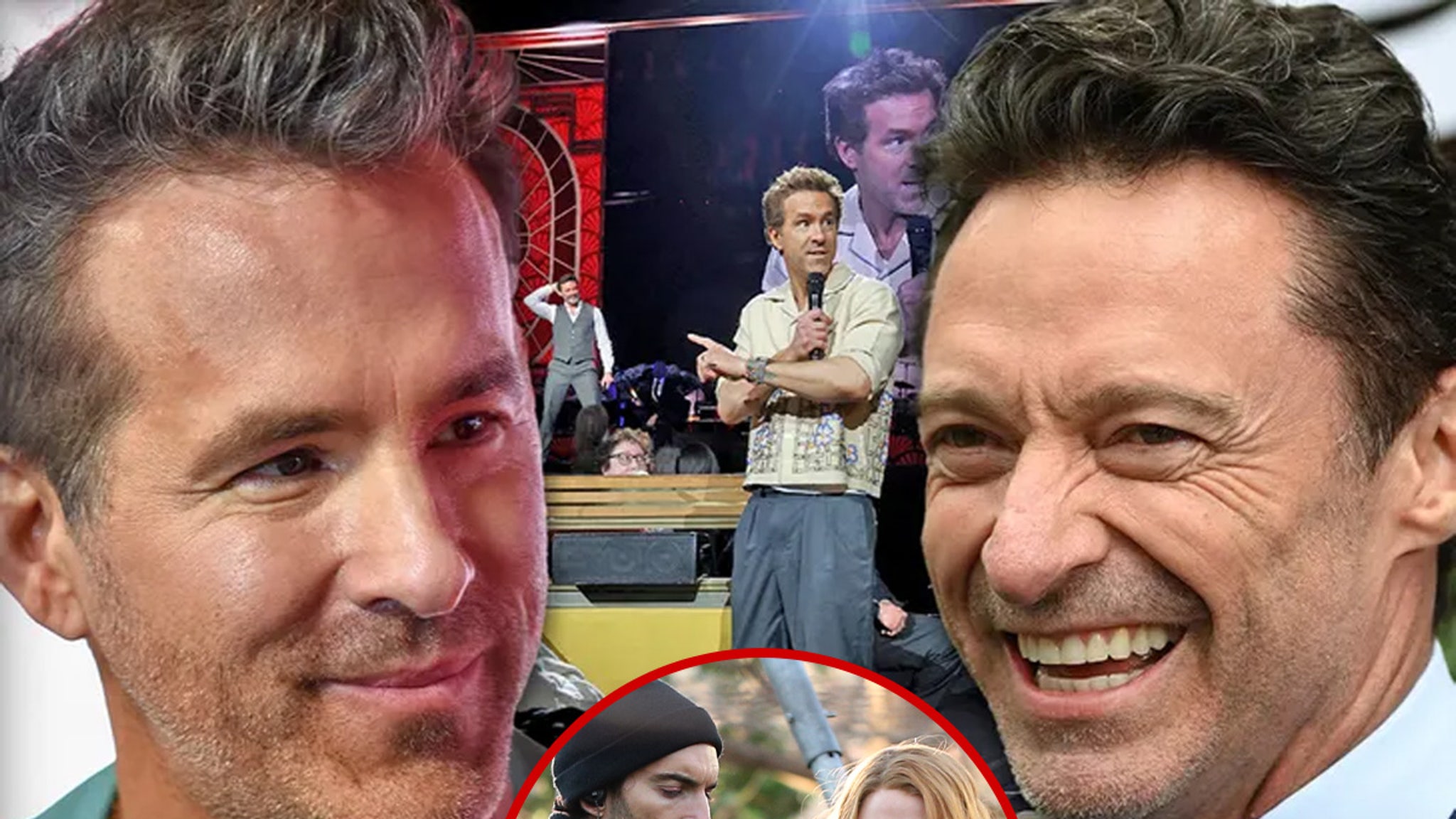 You are currently viewing Ryan Reynolds Surprises Hugh Jackman During One-Man Show Amid Blake, Baldoni War