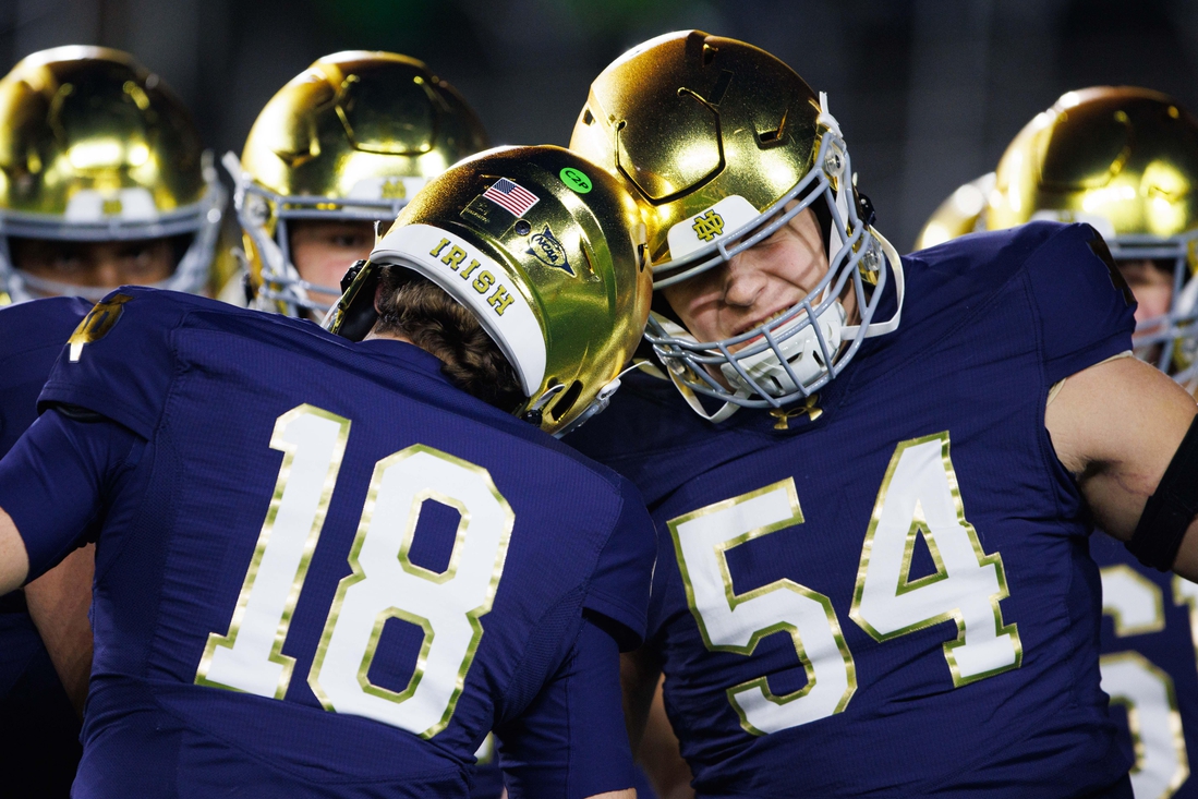 You are currently viewing Notre Dame LT Anthonie Knapp (ankle) out vs. Ohio State