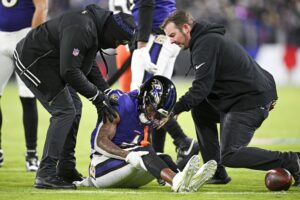 Read more about the article Ravens WR Zay Flowers (knee) inactive vs. Bills