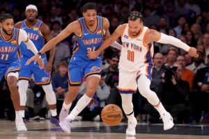 Read more about the article Thunder bounce back with blowout of Knicks