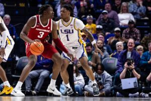 Read more about the article LSU gets by Arkansas for first SEC win