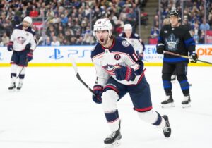 Read more about the article NHL roundup: Jackets’ Adam Fantilli logs first hat trick