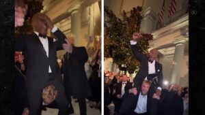 Read more about the article Jake Paul Puts Mike Tyson on Shoulders At Trump Party