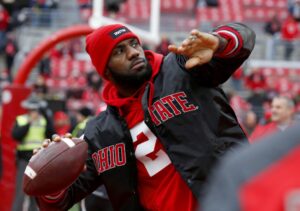 Read more about the article Ohio State fan LeBron James feels adrenaline at the CFP national championship game after Will Howard’s dagger to Jeremiah Smith