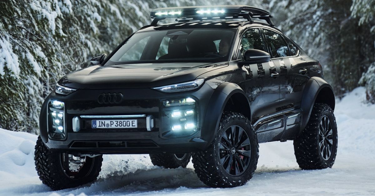 Read more about the article Audi’s lifted Q6 E-tron Off-Road concept is ready for winter driving