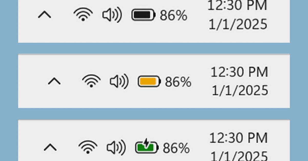 Read more about the article Windows 11 is getting colorful new battery icons that are easier to understand at a glance