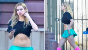 Read more about the article Addison Rae Shows Off Belly Button Piercing in Tiny Crop Top, Skirt