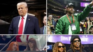 Read more about the article Taylor Swift, Lady Gaga, Bradley Cooper & More Celebs Pack Super Bowl LIX