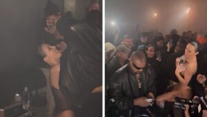 Read more about the article Kanye West and Bianca Censori Lick Each Other At Grammys After-Party