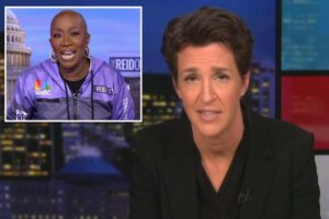 Read more about the article MSNBC host Rachel Maddow rips own network for axing Joy Reid’s show and other ‘non-white’ hosts’ programs