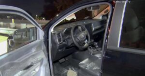 Read more about the article Rock smashes through windshield, injures driver in downtown L.A.