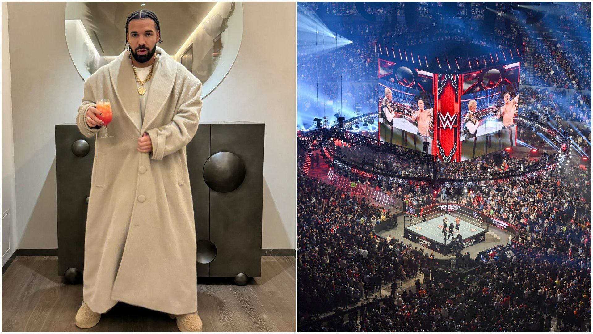 You are currently viewing Drake follows major WWE stars following Elimination Chamber appearance