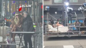 Read more about the article Heidi Klum Looks on While Models Pose in Underwear on Flatbed Truck