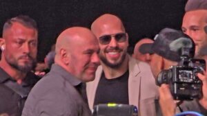 Read more about the article Dana White Greets Andrew and Tristan Tate at Power Slap Event, Welcomes Them to U.S.A.