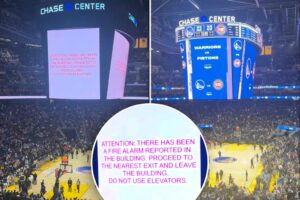 Read more about the article Fans forced to evacuate Warriors-Pistons game after fire alarm goes off