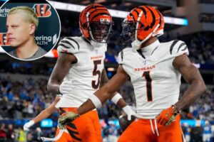 Read more about the article Ja’Marr Chase’s curious reaction to Bengals franchise tagging Tee Higgins