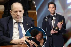 Read more about the article Harvey Weinstein breaks silence on Adrien Brody mentioning his children in Oscars 2025 speech